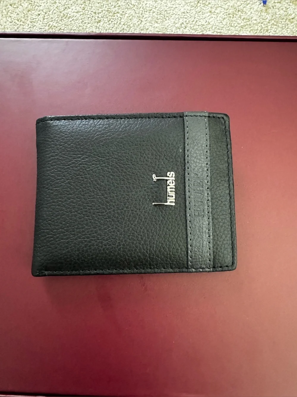 Humels Black Leather Card & Key Holder